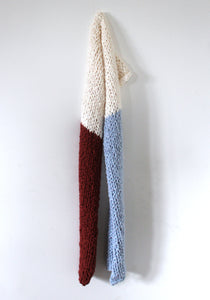 French Flag Hand-Knit Scarf