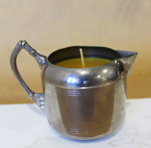 Organic Beeswax Candle Pewter Creamer