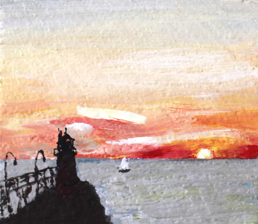 Lighthouse Painting on Wood (4