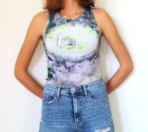 Adult Medium or Children's XXL Embroidered Folly Organics Tank