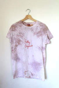 Adult Medium Embroidered Folly Organics T-Shirt