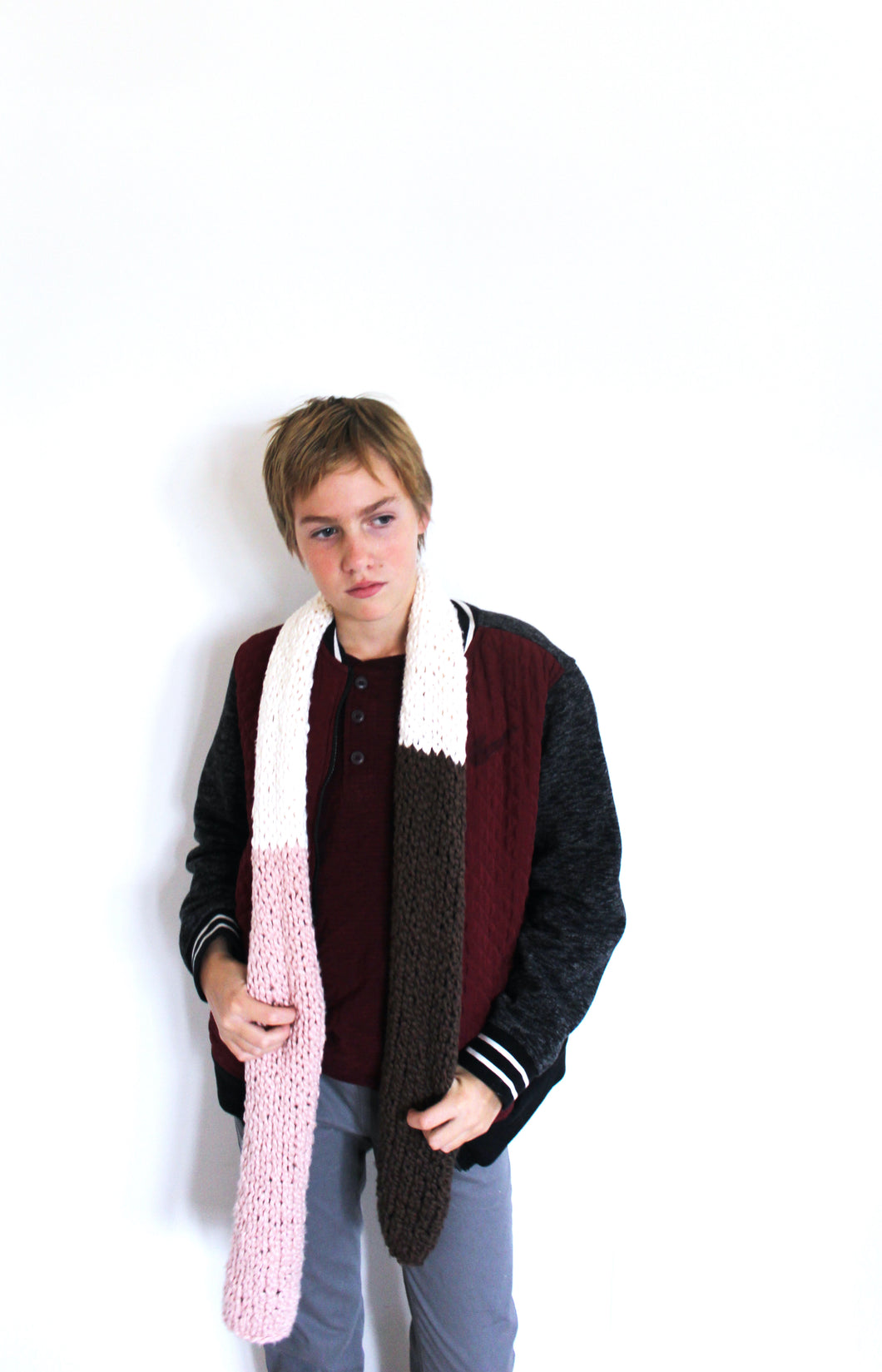 Neapolitan Hand-Knit Scarf