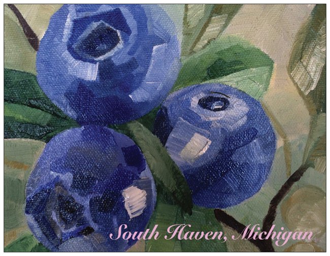 South Haven Blueberry Postcard