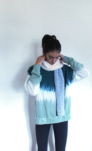 Cotton Candy Hand-Knit Scarf